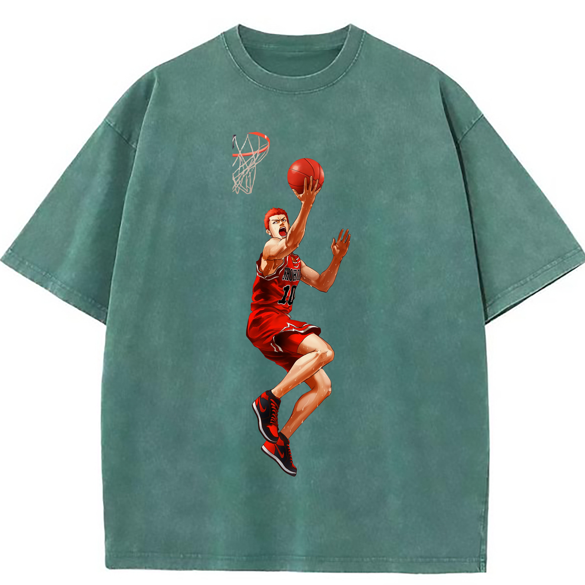 （画像用） SLAM DUNK／スラムダンク 綿100% ヴィンテージ風 半袖Tシャツ（フロントプリント）